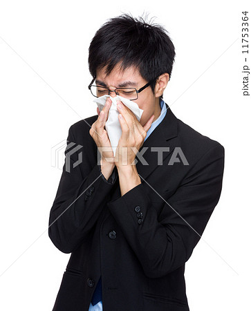Businessman suffer from runny nose 11753364