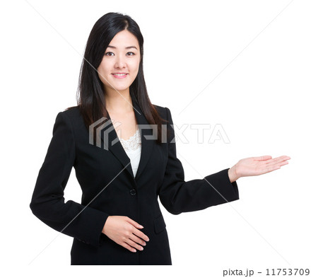 Business woman hand show something 11753709