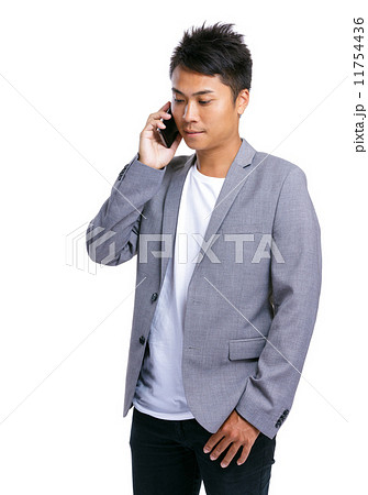 Business man talk to phone Business man talk to phone 11754436