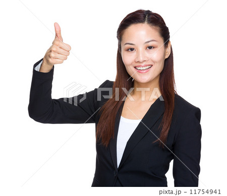 Asian business woman thumb up Asian business woman thumb up 11754941