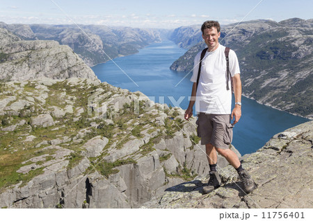 Dutch man at Preikestolen (Norway) Dutch man at Preikestolen (Norway) 11756401