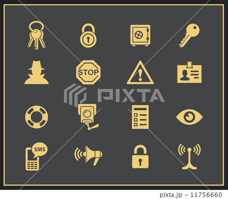 Security and warning icons 11756660