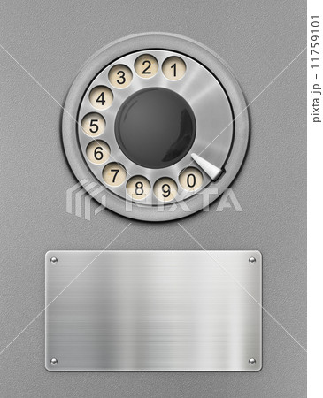 Retro public phone rotary dial and metal plate 11759101