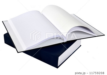 Open book blue on white background 11759208