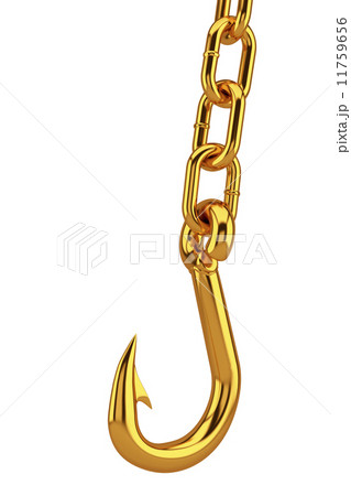 Golden hook and chain 11759656