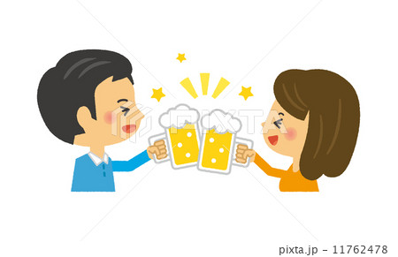 ビール　生ビール　人物　乾杯 11762478