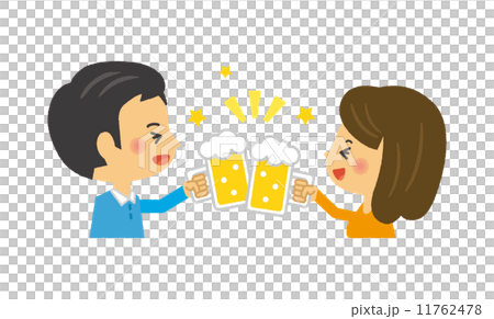 ビール　生ビール　人物　乾杯 11762478