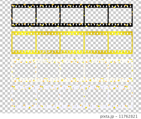 ネガフィルム風フォトフレームモミジのイラスト素材