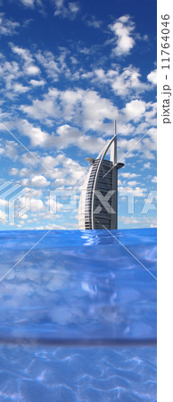 Luxury Burj Al Arab hotel on Jumeirah beach in Dubai, United Arab Emirates Luxury Burj Al Arab hotel on Jumeirah beach in Dubai, United Arab Emirates 11764046
