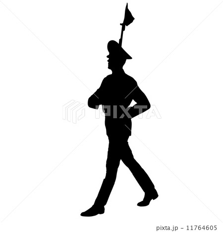 Silhouette soldiers during a military parade. Vector illustratio Silhouette soldiers during a military parade. Vector illustratio 11764605