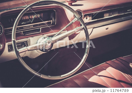 Interior of a classic american car Interior of a classic american car 11764789