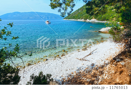 Summer view of Antisamos beach (Greece, Kefalonia). Summer view of Antisamos beach (Greece, Kefalonia). 11765013