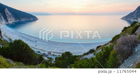 Sunset on Myrtos Beach (Greece, Kefalonia, Ionian Sea). Sunset on Myrtos Beach (Greece, Kefalonia, Ionian Sea). 11765044