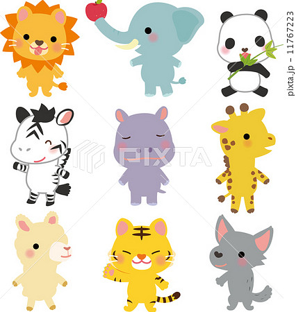 動物園の動物のキャラクターのイラスト素材 11767223 Pixta