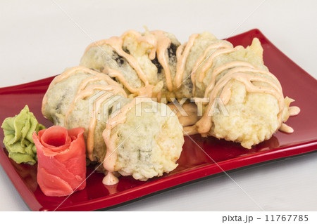 Japanese Cuisine -Tempura Maki Sushi (Deep Fried Roll made of sa 11767785