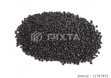 Heap of black lentil isolated on white Heap of black lentil isolated on white 11767835