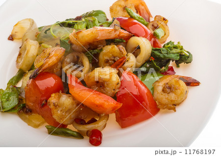 Seafood with vegetables 11768197