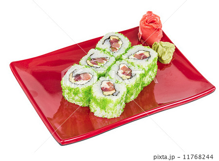 Tobiko Spicy Maki Sushi - Hot Roll with various type of Tobiko ( 11768244