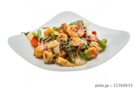 Seafood with vegetables Seafood with vegetables 11768633