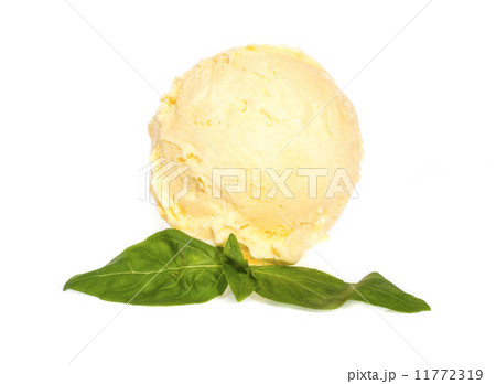 Scoop of lemon ice cream Scoop of lemon ice cream 11772319