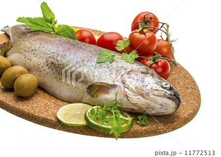 Fresh raw rainbow trout Fresh raw rainbow trout 11772513