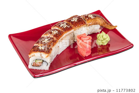 Japanese traditional Cuisine - Maki Roll with Cucumber , Cream C 11773802