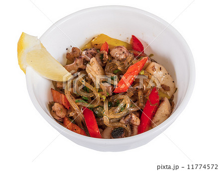 Asian spicy seafood noodle 11774572
