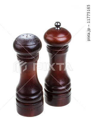 Salt and pepper shakers isolated on the white background 11775165
