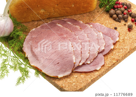 Ripe fresh ham with vegetables Ripe fresh ham with vegetables 11776689