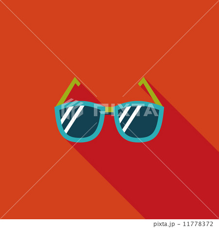 Sunglasses flat icon with long shadow 11778372