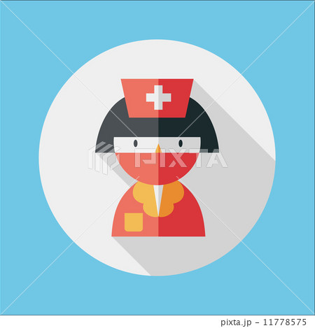 Medicine nurses flat icon with long shadow Medicine nurses flat icon with long shadow 11778575