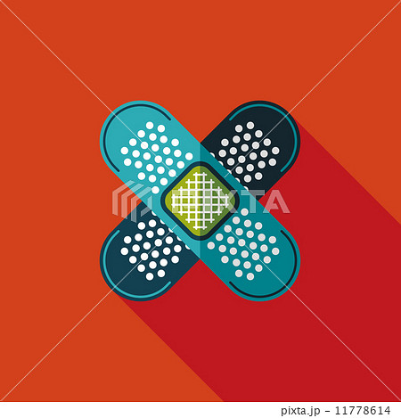 medical bandage flat icon with long shadow medical bandage flat icon with long shadow 11778614