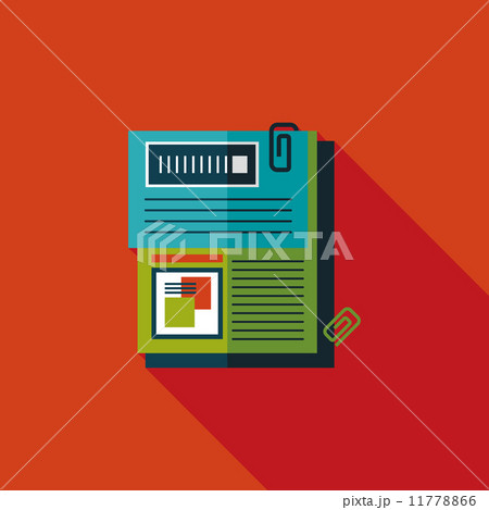 Document flat icon with long shadow,eps10 Document flat icon with long shadow,eps10 11778866
