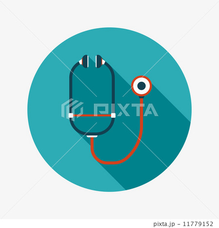 stethoscope flat icon with long shadow stethoscope flat icon with long shadow 11779152