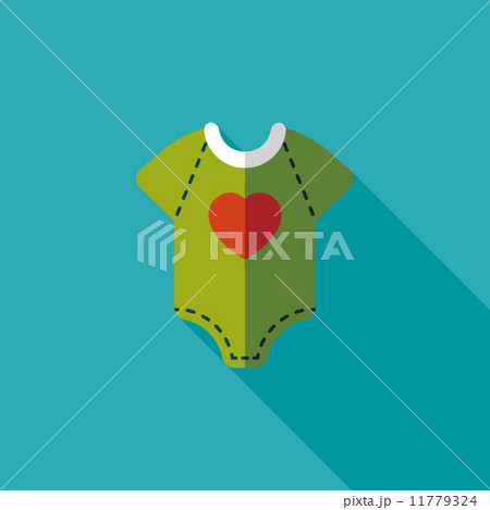 baby onesie flat icon with long shadow,EPS 10 11779324