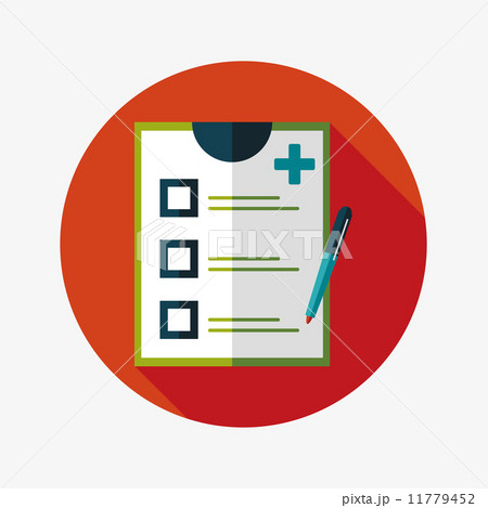 clinical record flat icon with long shadow 11779452