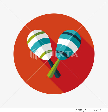 wooden rattle flat icon with long shadow,eps10 wooden rattle flat icon with long shadow,eps10 11779489
