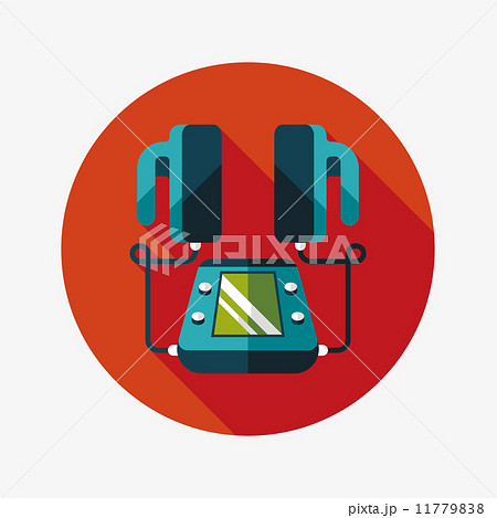 Heart Defibrillator flat icon with long shadow Heart Defibrillator flat icon with long shadow 11779838