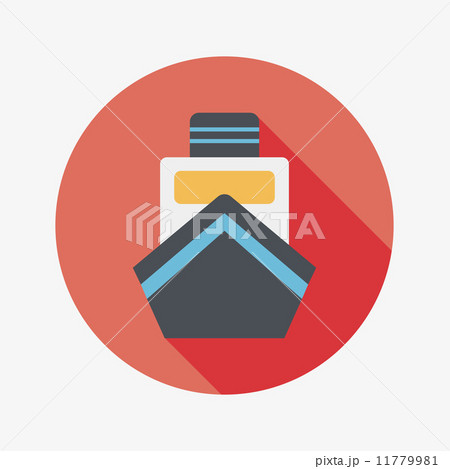 boat flat icon with long shadow 11779981