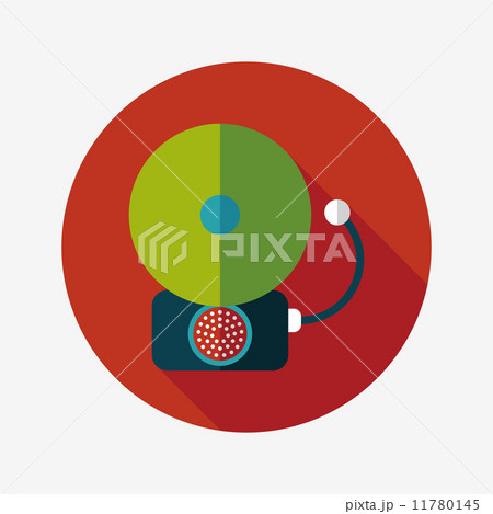 Alarm bell flat icon with long shadow,eps10 11780145