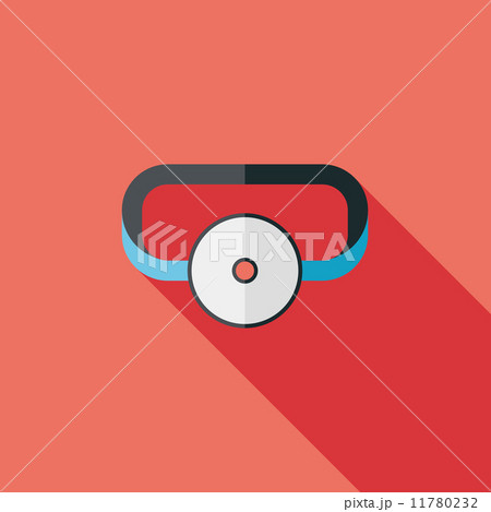 Doctor head mirror flat icon with long shadow Doctor head mirror flat icon with long shadow 11780232