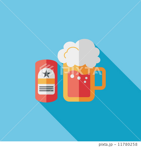beer flat icon with long shadow,eps10 11780258