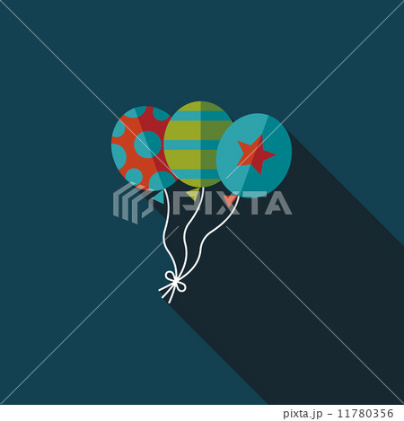 balloons flat icon with long shadow,eps10 balloons flat icon with long shadow,eps10 11780356