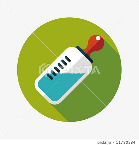 Baby bottle flat icon with long shadow,EPS 10 Baby bottle flat icon with long shadow,EPS 10 11780534