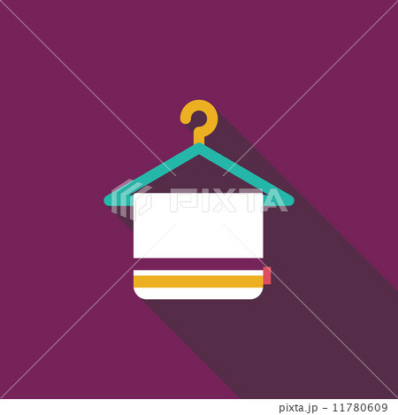 TOWEL HANGER flat icon with long shadow 11780609