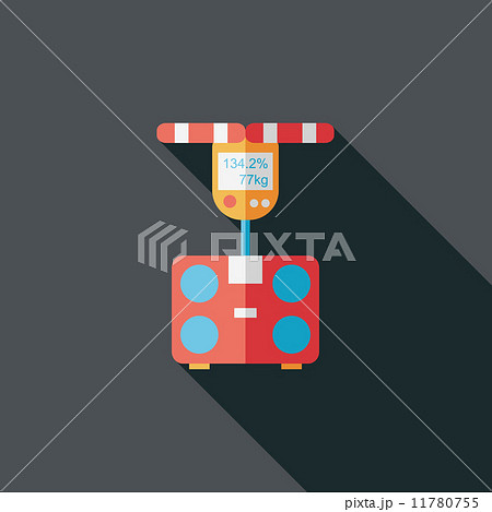 Weight scale flat icon with long shadow Weight scale flat icon with long shadow 11780755