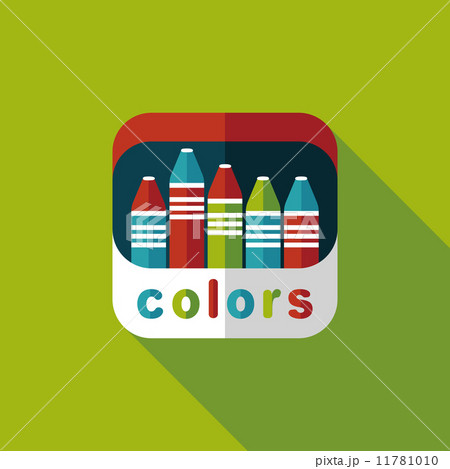 crayons flat icon with long shadow,eps10 11781010