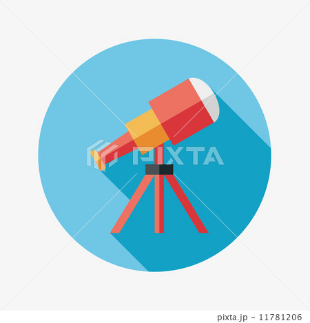 Telescope flat icon with long shadow,eps10 Telescope flat icon with long shadow,eps10 11781206
