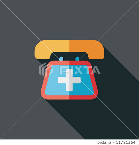 emergency call flat icon with long shadow emergency call flat icon with long shadow 11781264