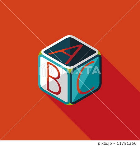 ABC blocks flat icon with long shadow,EPS 10 11781266